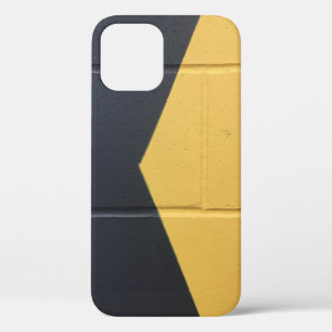 Black and yellow paint wall iPhone 12 case
