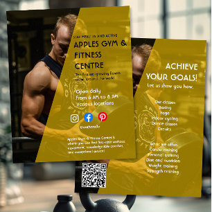 black and yellow Photo gym personal trainer fit Fl Flyer