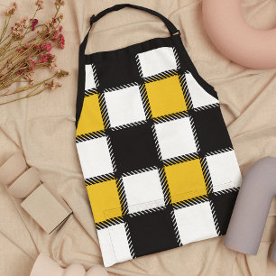 Black and Yellow Plaid Check Apron