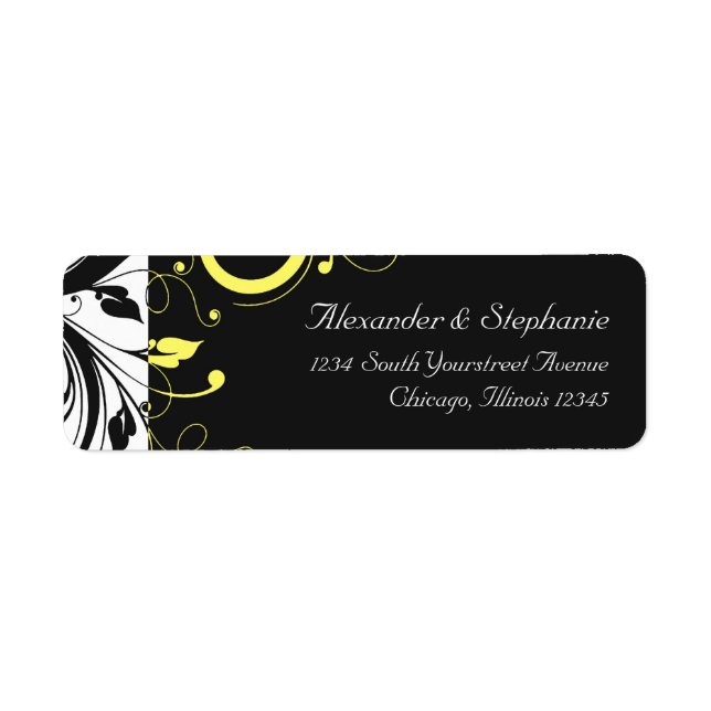 Black and Yellow Reverse Swirl (Front)