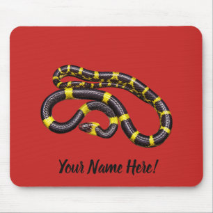 Black and yellow snake mouse pad