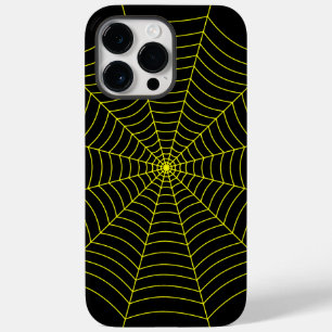 Black and yellow spider web Halloween pattern Case-Mate iPhone 14 Pro Max Case