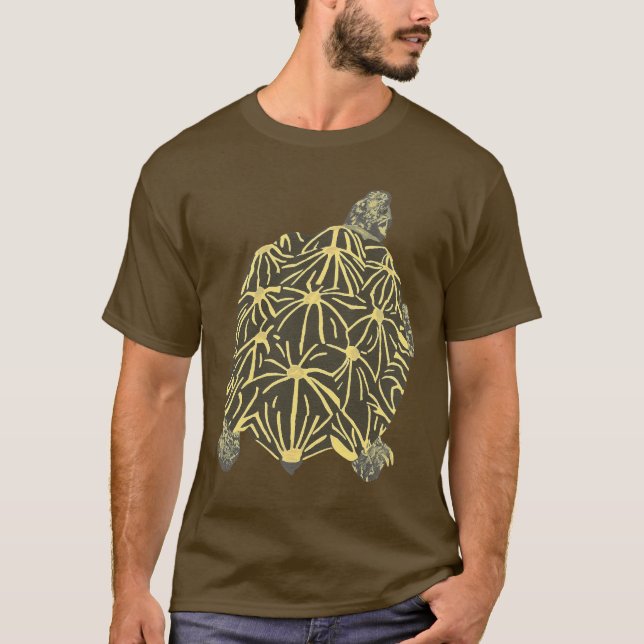 Black and Yellow Star Tortoise Tshirts (Front)