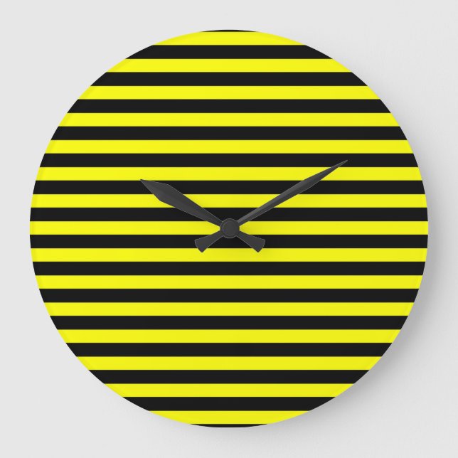 Black and Yellow Striped Clock (Front)
