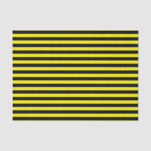 Black and Yellow Stripes Tissue Paper