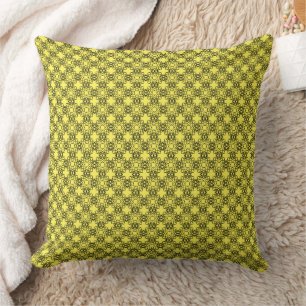 Black And Yellow Throw Pillow