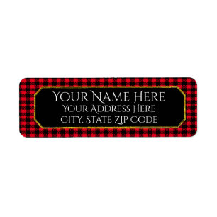 Black and Your Colour Gingham Text