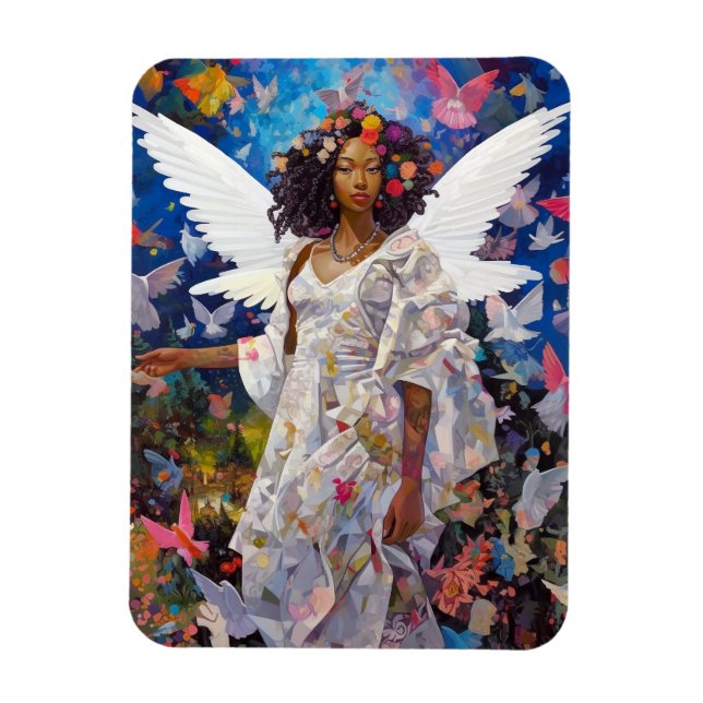 Black Angel Fantasy Art Magnet (Vertical)