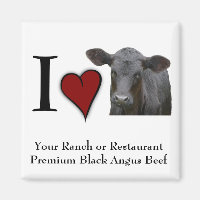 Black Angus Beef - I love heart design