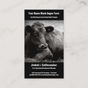 Black Angus  Beef Ranch or Farm Business Business Card