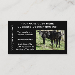 Black Angus Cattle Ranch Business Card