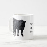Black Angus Cow & Cute Calf Coffee Mug<br><div class="desc">The Black Angus is a Scottish breed of beef cattle that originated from cattle breeds native to Aberdeen, Banff, Kincardine, and Angus in north-eastern Scotland. Their colour is always solid black, and they do not have horns. It is a small, stocky breed that is popular for its ruggedness and high...</div>