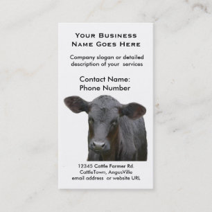 Black Angus Farm or Ranch Beef Producer Business Card
