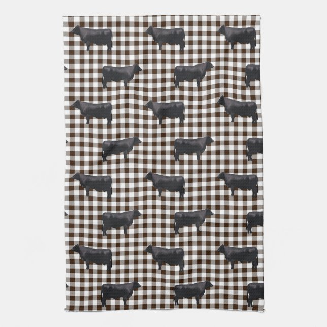 Black Angus Kitchen Towel (Vertical)