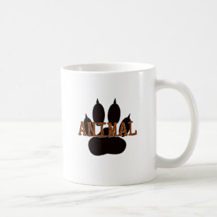 Black Animal Paw Print Coffee Mug