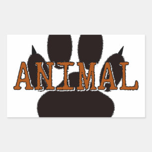 Black Animal Paw Print Sticker