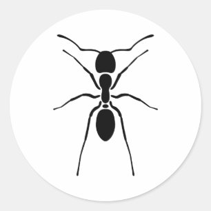 Black Ant Print Custom Classic Round Sticker
