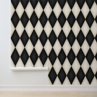 Black & Antique White Harlequin