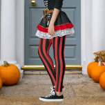 Black & Any Colour Vertical Stripe Pirate Hallowee Leggings<br><div class="desc">Customize to change secondary colour and increase or decrease size of black stripe pattern.</div>