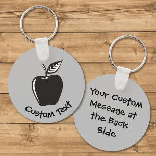 Black Apple Keychain
