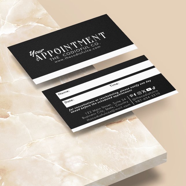 Black Appointment Card (Creator Uploaded)