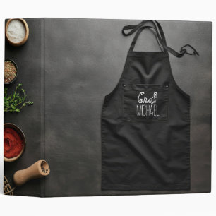 Black Apron Recipe Binder