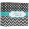 Black Aqua Polka Dots Chevron Recipe Binder