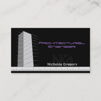 Black Architectural Engineering Business Cards