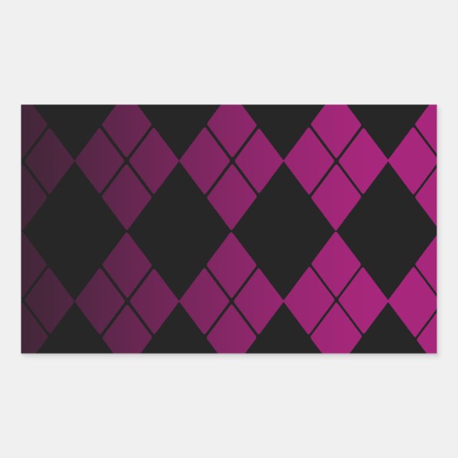Black Argyle Sticker (Front)