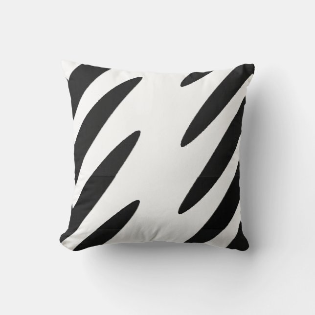 Black Arrow Heads Tribal Throw Pillow (Front)