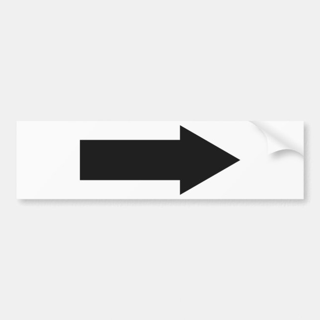 black arrow right icon bumper sticker (Front)