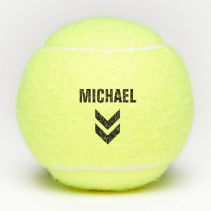 Black Arrows Personalized Name Tennis Balls