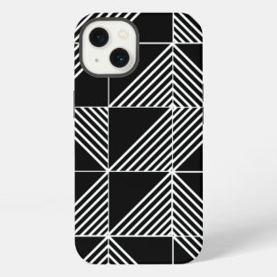 Black Art Deco Lines  iPhone 13 Case