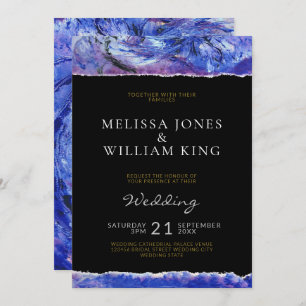 Black Art Wedding Invitation