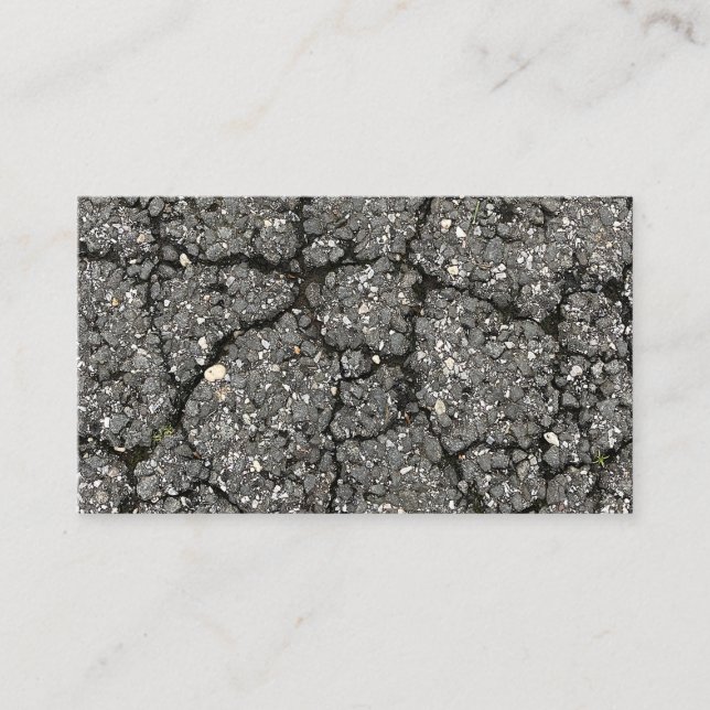 Black Asphalt Street Paving Cement Business Card (Front)