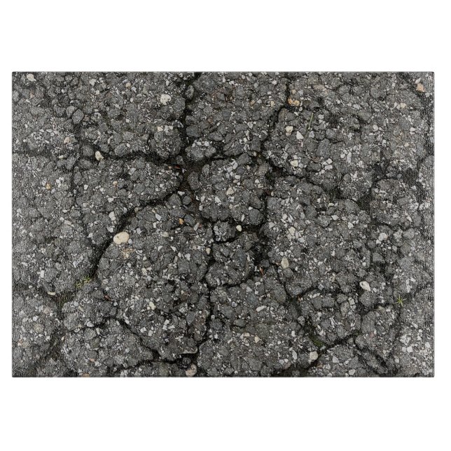 Black Asphalt Street Paving Cement Cutting Board (Front)