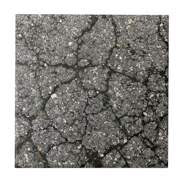 Black Asphalt Street Paving Cement Tile (Front)