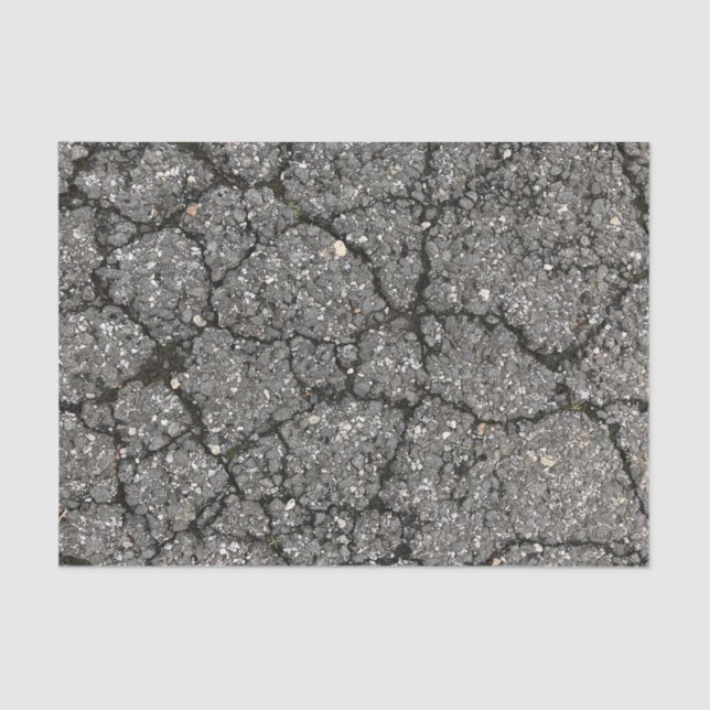 Black Asphalt Street Paving Cement Tissue Paper (Front)