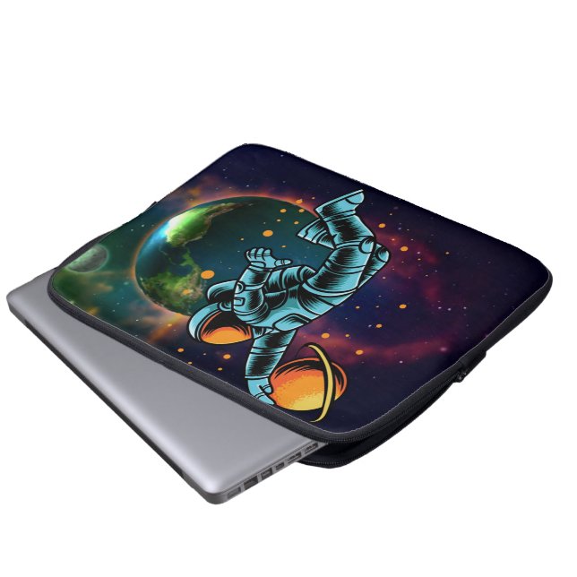 Black Astronaut  Laptop Sleeve (Front Bottom)