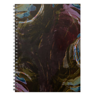 Black Atomic Abstract Art Notebook