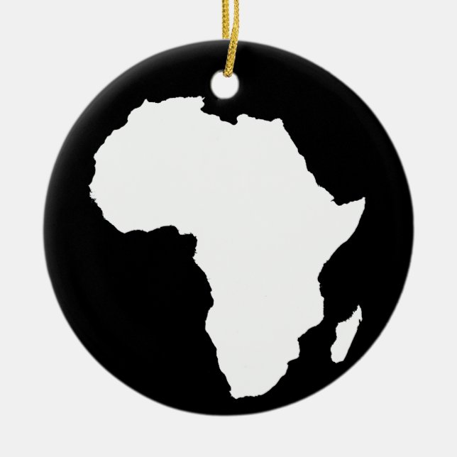 Black Audacious Africa Ceramic Ornament (Front)