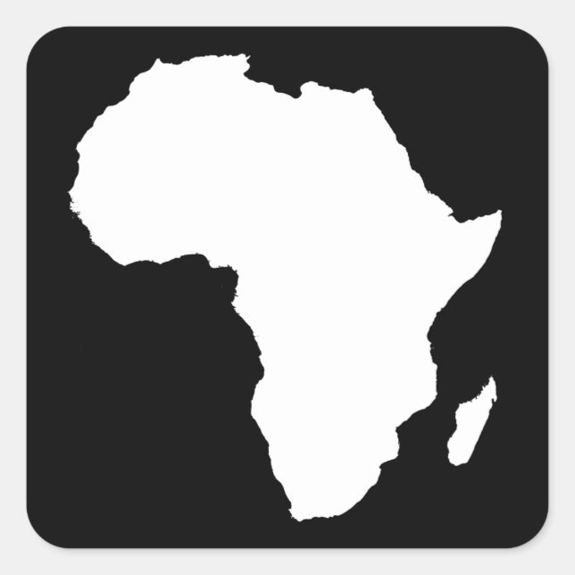 Black Audacious Africa Square Sticker (Front)