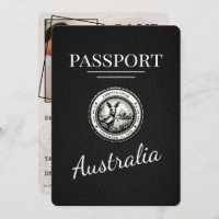 Black Australia Passport Save The Date