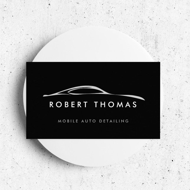 Black Auto Detailing, Auto Repair Logo Business Card (Creator Uploaded)