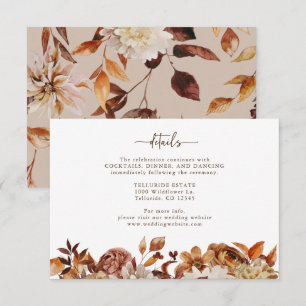 Black Autumn Details Enclosure Card