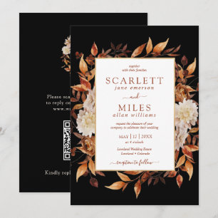 Black Autumn Wedding Invitation