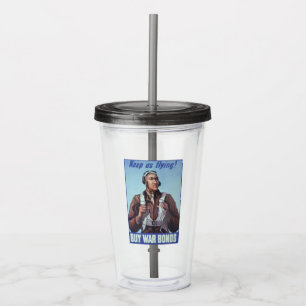 Black Aviators: U.S. WW2 Military Fighting Service Acrylic Tumbler