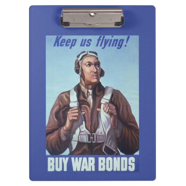 Black Aviators: U.S. WW2 Military Fighting Service Clipboard (Front)
