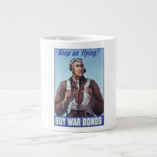 Black Aviators: U.S. WW2 Military Fighting Service Large Coffee Mug