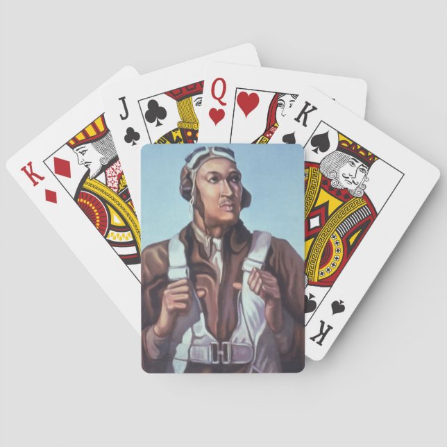 Black Aviators: U.S. WW2 Military Fighting Service Playing Cards (Back)